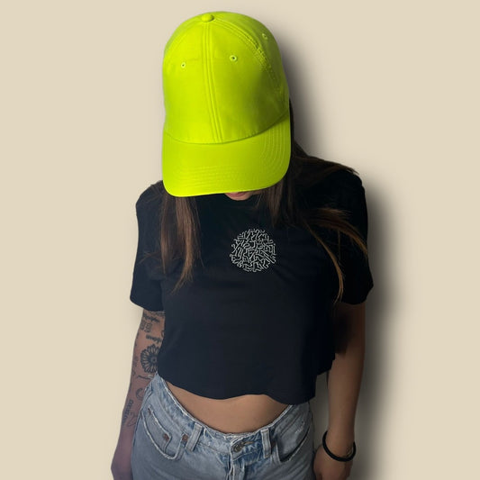 CIRCLE CROP TOP BLACK
